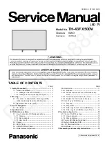 Preview for 1 page of Panasonic TH-43FX500V Service Manual