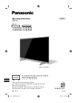 Preview for 1 page of Panasonic TH-43GX600A Operating Instructions Manual