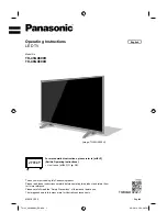 Panasonic TH-43GX600H Operating Instructions Manual preview