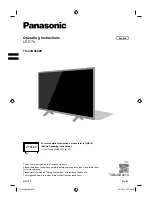 Panasonic TH-43GX800H Operating Instructions Manual предпросмотр