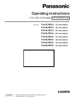 Panasonic TH-43LFE8E Operating Instructions Manual предпросмотр