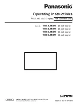 Panasonic TH-43LFE8W Operating Instructions Manual предпросмотр