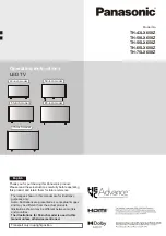 Panasonic TH-43LX650Z Operating Instructions Manual предпросмотр