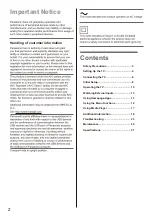 Preview for 2 page of Panasonic TH-43LX650Z Operating Instructions Manual