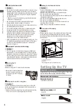 Preview for 4 page of Panasonic TH-43LX650Z Operating Instructions Manual