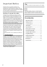 Preview for 2 page of Panasonic TH-43LX800Z Operating Instructions Manual