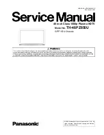 Preview for 1 page of Panasonic TH-46PZ850U Service Manual