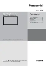 Preview for 1 page of Panasonic TH-47LFV5W Operating Instructions Manual