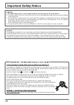 Preview for 8 page of Panasonic TH-47LFX6 Operating Instructions Manual