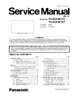 Preview for 1 page of Panasonic TH-48AX670T Service Manual