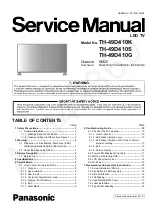 Предварительный просмотр 1 страницы Panasonic TH-49D410G Service Manual