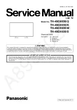 Предварительный просмотр 1 страницы Panasonic TH-49DX650G Service Manual