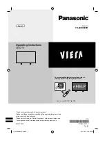 Panasonic TH-49EX600H Operating Instructions Manual preview