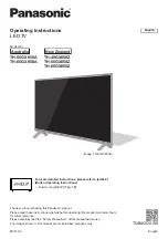 Preview for 1 page of Panasonic TH-49GX850Z Operating Instructions Manual