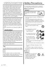 Предварительный просмотр 4 страницы Panasonic TH-49GX850Z Operating Instructions Manual