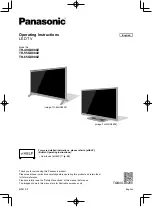 Preview for 1 page of Panasonic TH-49GX880Z Operating Instructions Manual