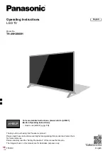 Preview for 1 page of Panasonic TH-49HX900H Operating Instructions Manual