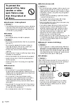 Предварительный просмотр 6 страницы Panasonic TH-49HX900H Operating Instructions Manual