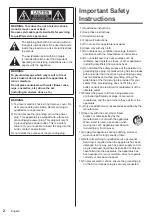 Preview for 4 page of Panasonic TH-49LFV8U Operating Instructions Manual