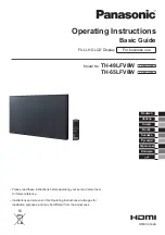 Panasonic TH-49LFV8W: TH-55LFV8U Operating Instructions Manual preview