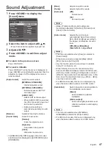 Предварительный просмотр 47 страницы Panasonic TH-49SQ1W Operating Instructions Manual