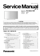 Предварительный просмотр 1 страницы Panasonic TH-50A410R Service Manual