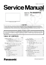 Предварительный просмотр 1 страницы Panasonic TH-50AS670S Service Manual