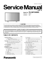 Preview for 1 page of Panasonic TH-50FS600D Service Manual