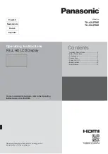 Preview for 1 page of Panasonic TH-50LFE6E Operating Instructions Manual