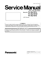 Preview for 1 page of Panasonic TH-50LFE7W Servise Manual