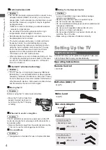 Preview for 4 page of Panasonic TH-50LX800K Operating Instructions Manual