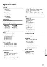 Preview for 21 page of Panasonic TH-50LX800K Operating Instructions Manual