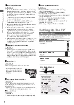 Предварительный просмотр 4 страницы Panasonic TH-50LX800X Operating Instructions Manual