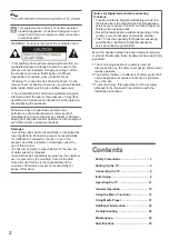 Предварительный просмотр 2 страницы Panasonic TH-50MX800K Operating Instructions Manual