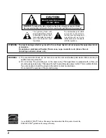 Предварительный просмотр 2 страницы Panasonic TH-50PF20U Operating Instructions Manual