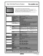 Предварительный просмотр 1 страницы Panasonic TH-50PH12U Specifications