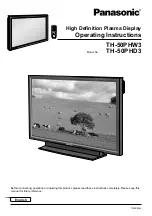 Preview for 1 page of Panasonic TH-50PHD3 Operating Instructions Manual