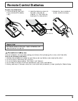 Предварительный просмотр 9 страницы Panasonic TH-50PHD5 Operating Instructions Manual