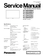 Предварительный просмотр 1 страницы Panasonic TH-50PHW6BX Service Manual