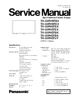 Panasonic TH-50PHW7BX Service Manual предпросмотр