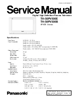 Preview for 1 page of Panasonic TH-50PV500B Service Manual