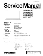 Preview for 1 page of Panasonic TH-50PV700F Service Manual