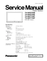 Panasonic TH-50PY700P Service Manual preview