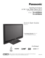 Предварительный просмотр 1 страницы Panasonic TH-50PZ80Q Quick Start Manual