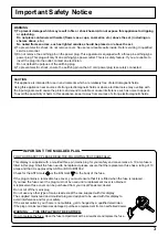 Preview for 3 page of Panasonic TH-50VX100E Operating Instructions Manual