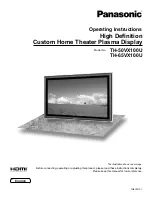 Preview for 1 page of Panasonic TH-50VX100U Operating Instructions Manual