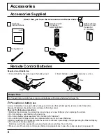 Preview for 8 page of Panasonic TH-50VX100U Operating Instructions Manual