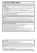 Preview for 3 page of Panasonic TH-50VX100W Operating Instructions Manual