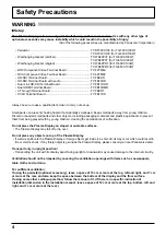 Preview for 4 page of Panasonic TH-50VX100W Operating Instructions Manual