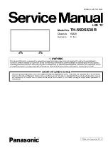 Предварительный просмотр 1 страницы Panasonic TH-55DS630R Service Manual